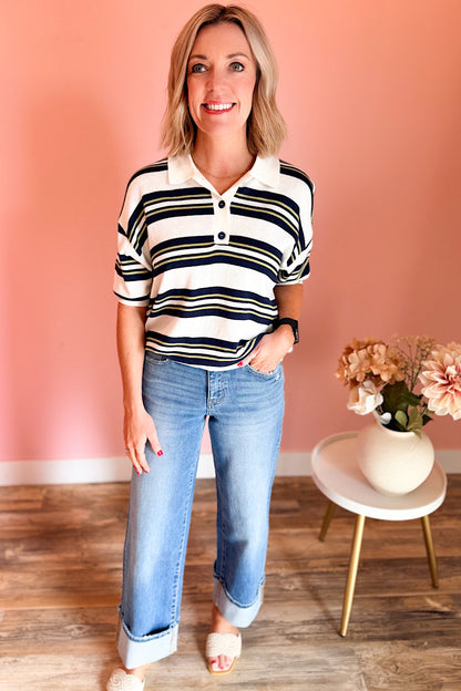 Study Hall Striped Polo Shirt