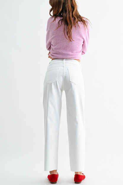 Still Standing Utility Wide Leg Jeans White