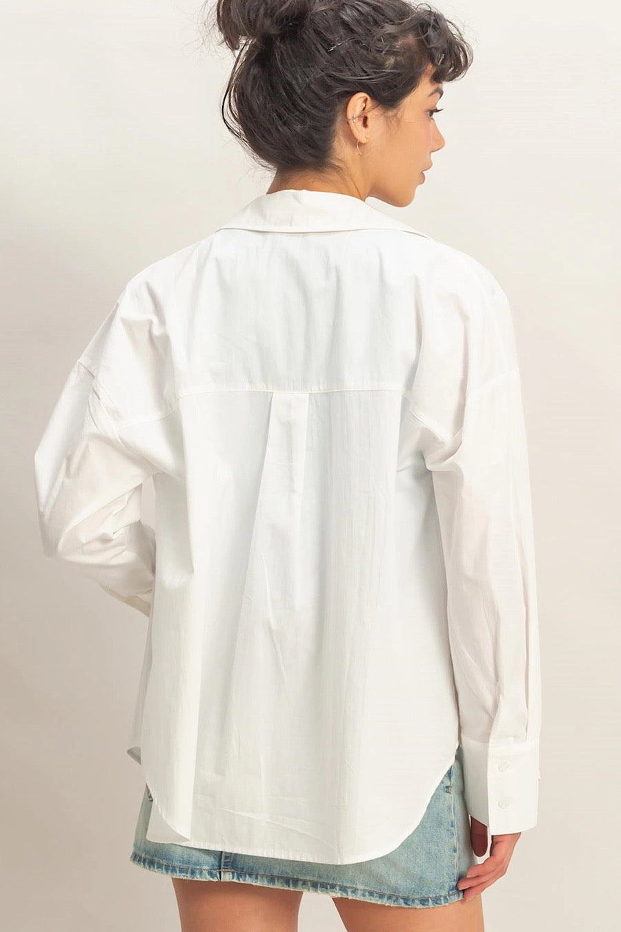 Fresh Start White Poplin Shirt