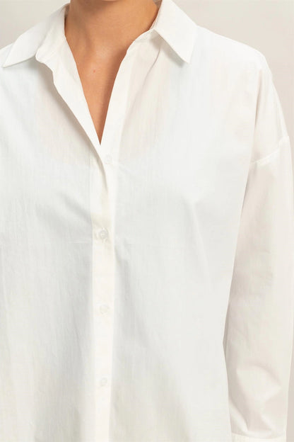 Fresh Start White Poplin Shirt