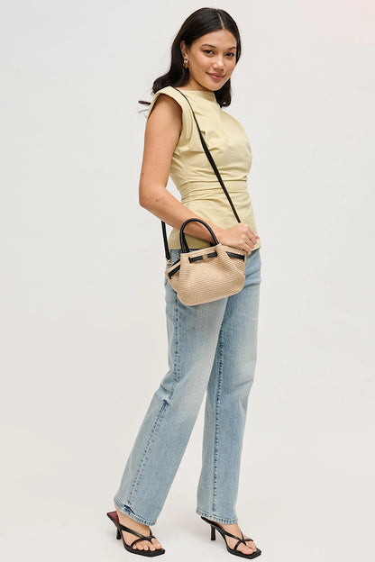 Selena Straw Crossbody Bag