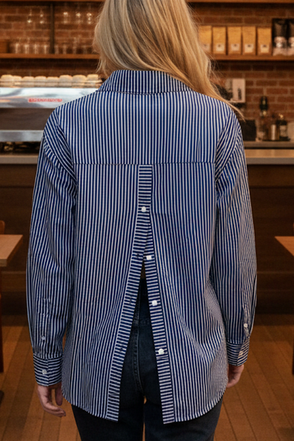 I’m Back Striped Dual Button Down Shirt