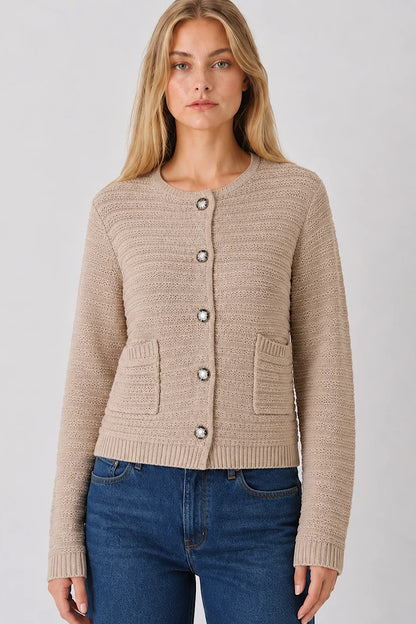 Right this Way Buttoned Cardigan Sweater