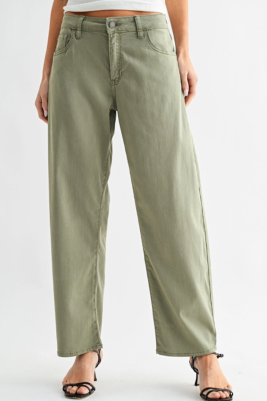 Mandy Stretch Twill Barrel Jeans