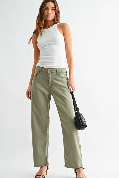 Mandy Stretch Twill Barrel Jeans