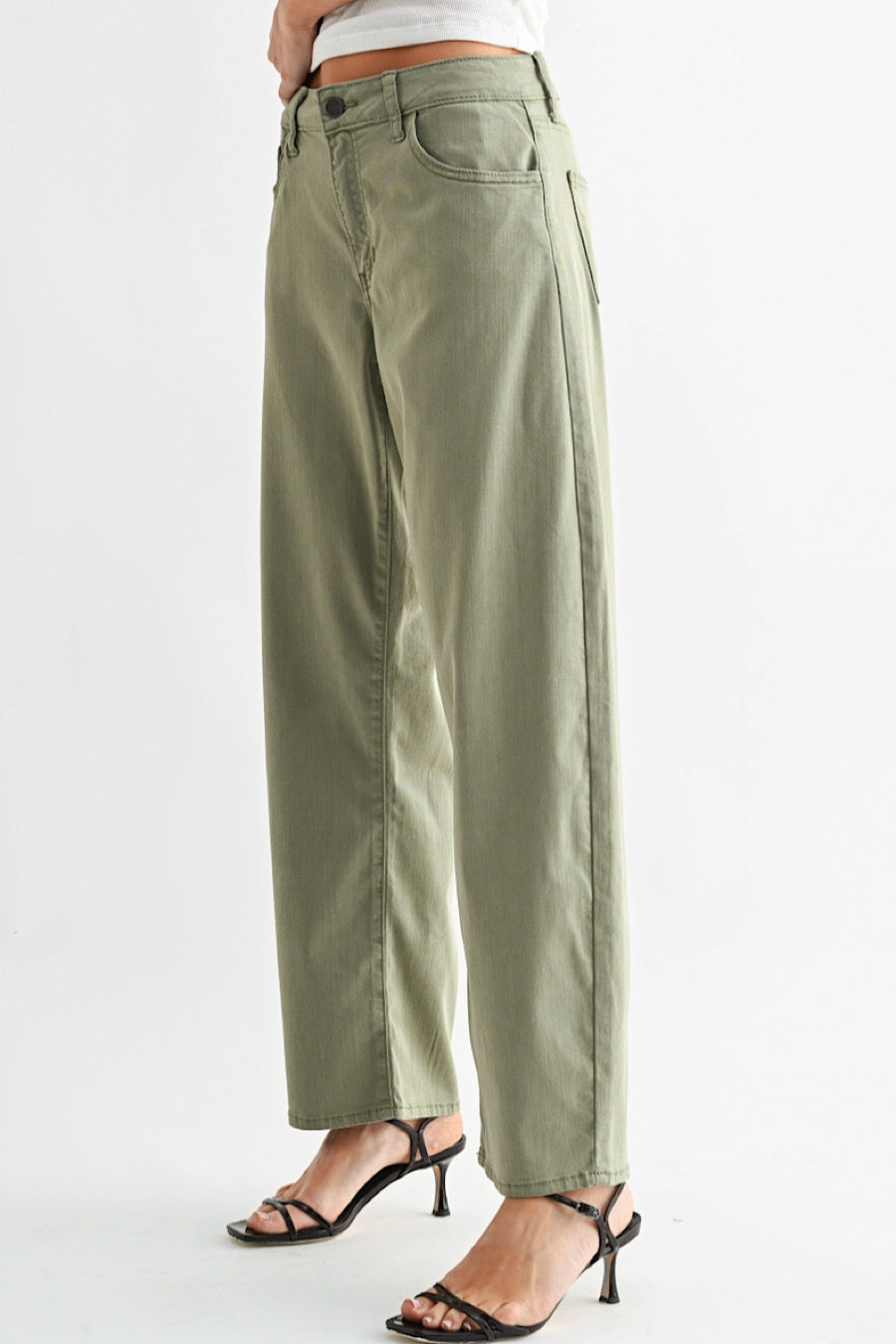 Mandy Stretch Twill Barrel Jeans