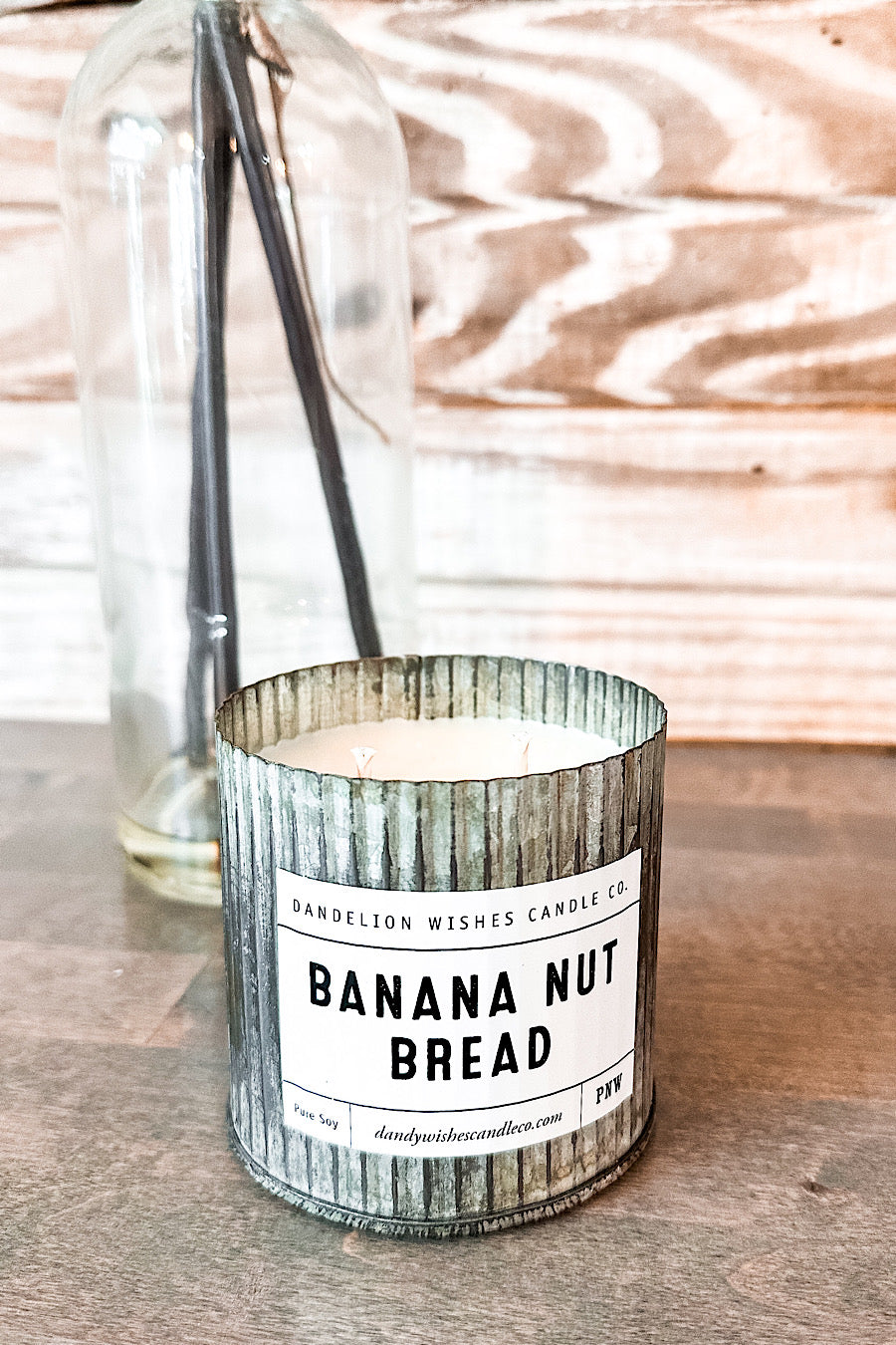 Rustic Galvanized Candle in Banana Nut Bread
