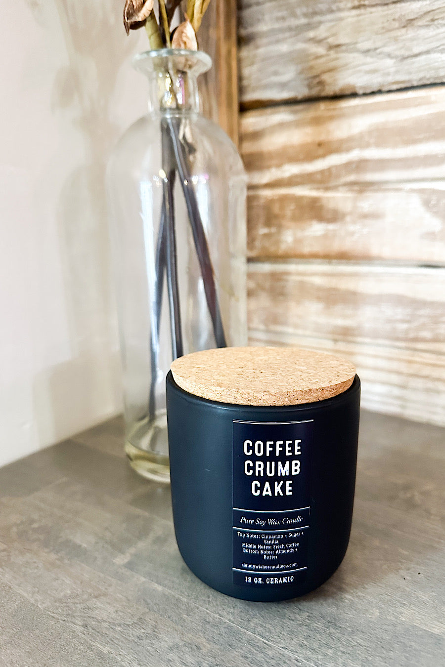 Matte Ceramic Black Candle in Several Scents