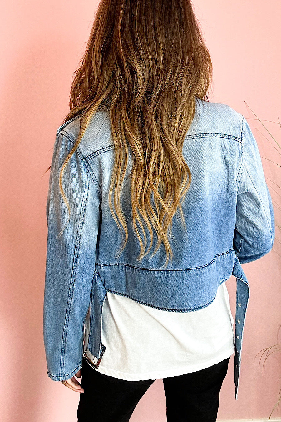 Saints &amp; Hearts Denim Moto Jacket