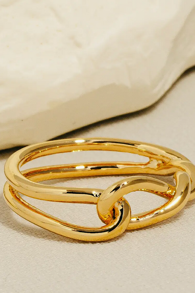 Twisted Knot Ring Gold