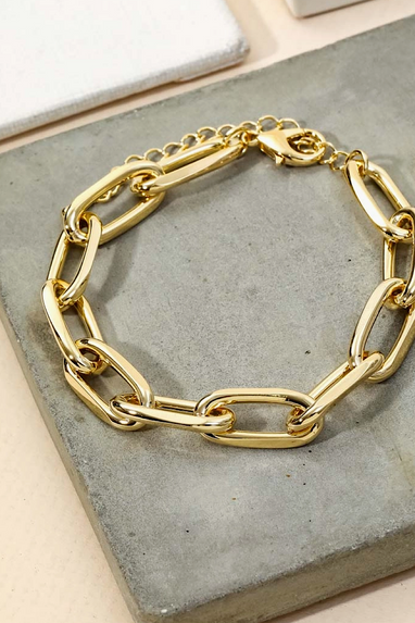 Cable Chain Bracelet in Gold