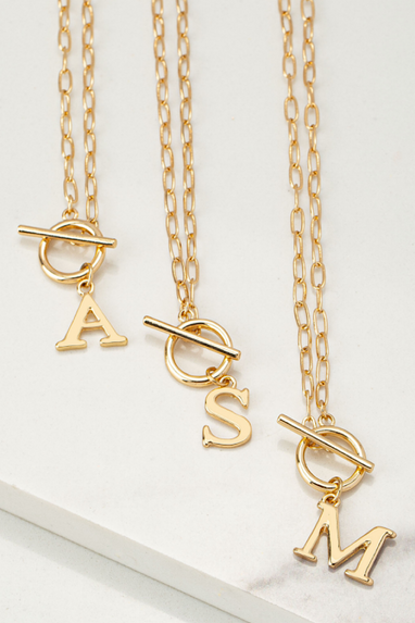Initial Toggle Necklaces