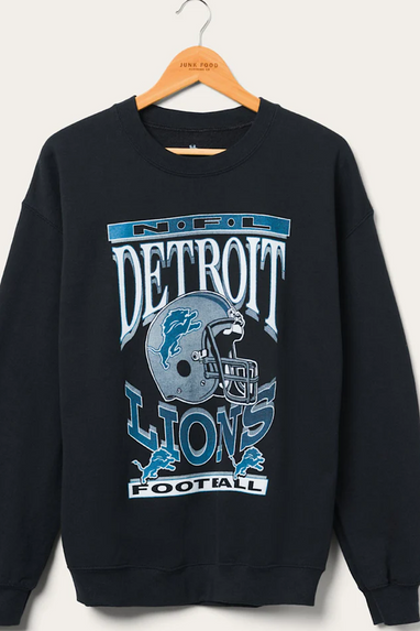 Junk Food NFL Detroit Lions Helmet Sweatshirt