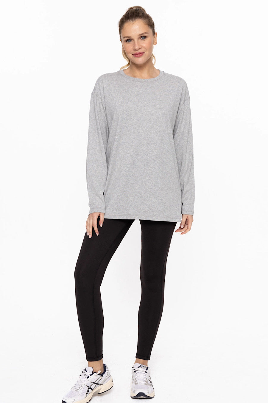 Joya Organic Cotton Top in Grey