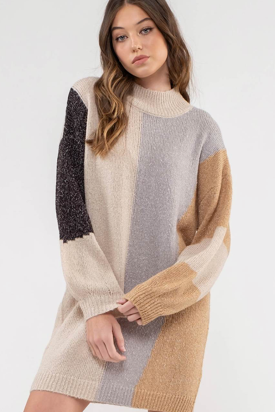 Bonjour Colorblock Sweater Dress