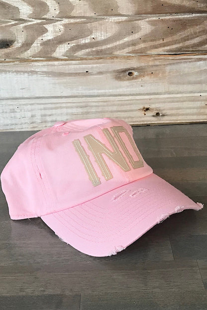 IND Indiana Initial Patch Hat in Several Colors