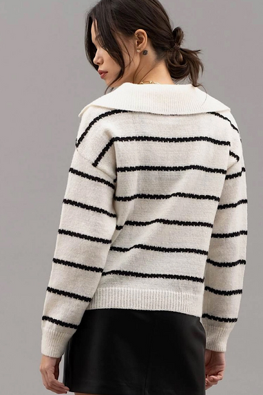 Sidelines Striped Sweater
