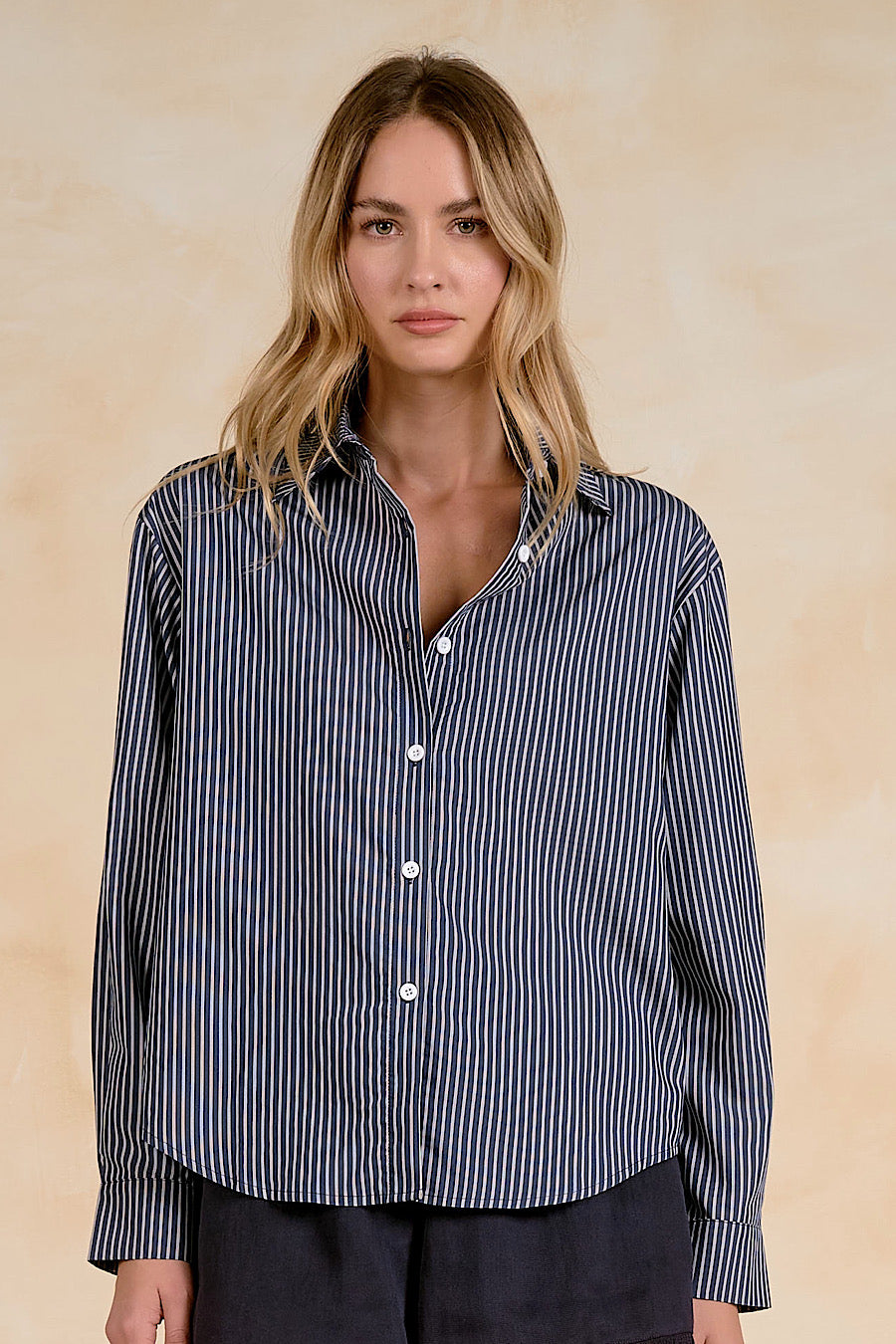 I’m Back Striped Dual Button Down Shirt