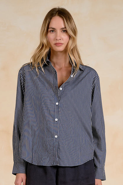 I’m Back Striped Dual Button Down Shirt