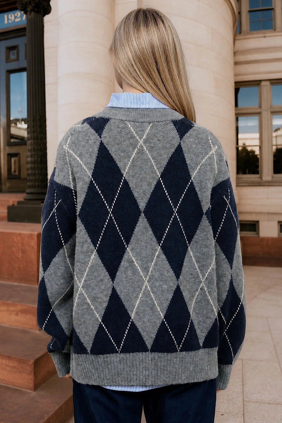Mondays Goals Argyle Sweater