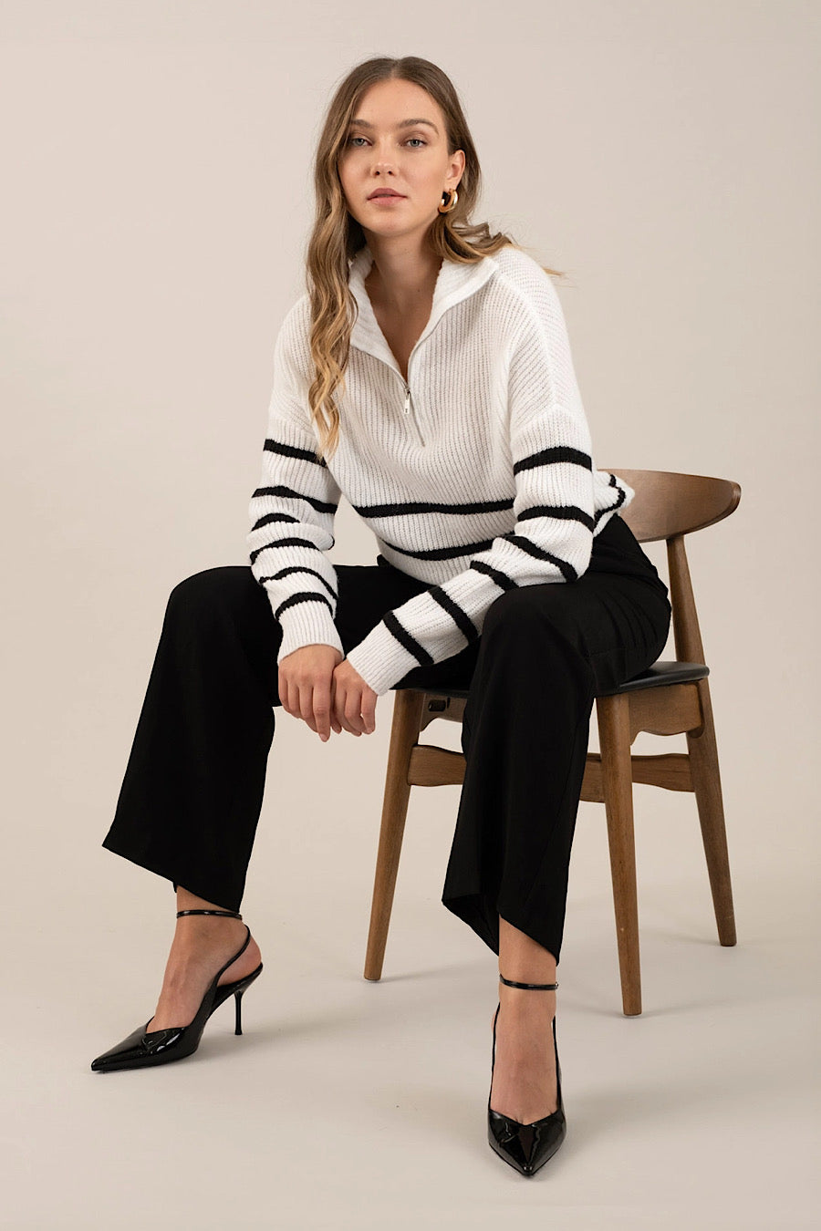 9 to 5 Wide Leg Black Trouser Pants