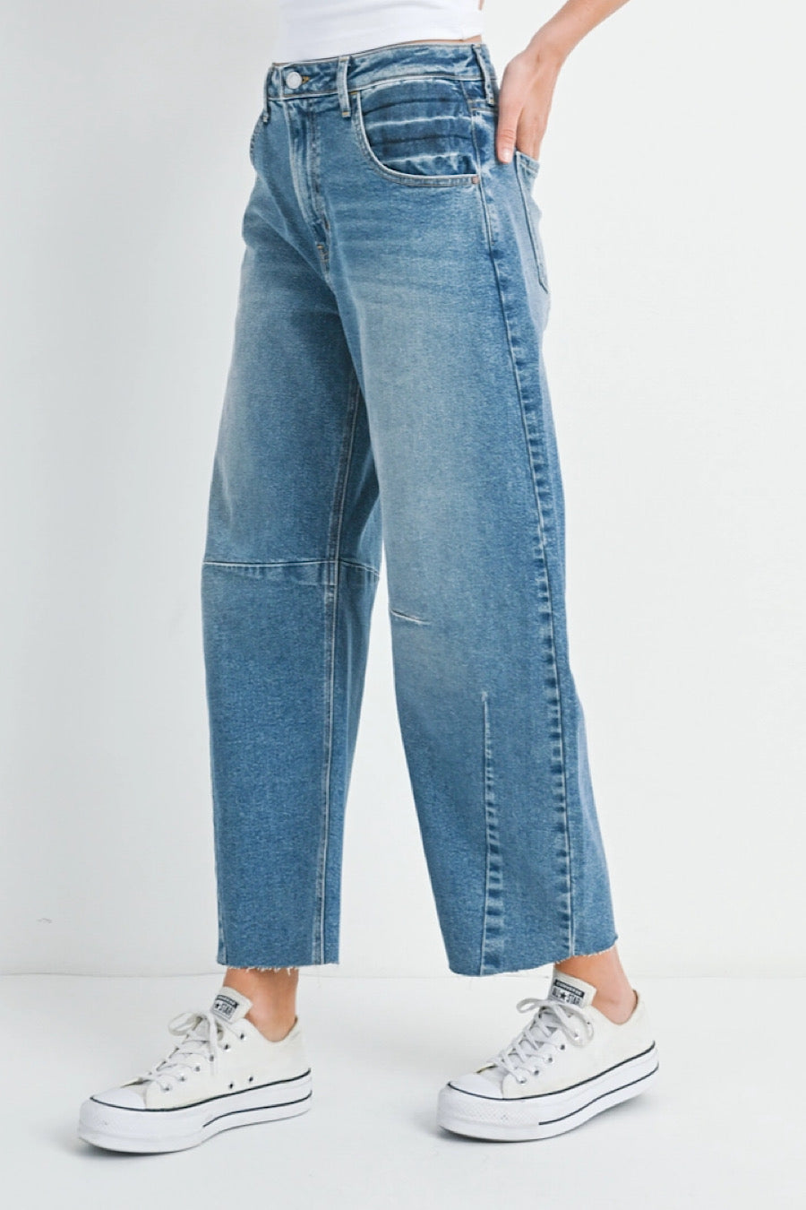 On My Way Barrel Jeans