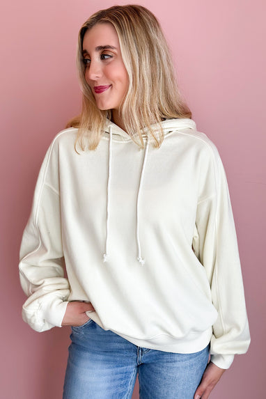 Cream Hooded Sweatshirt