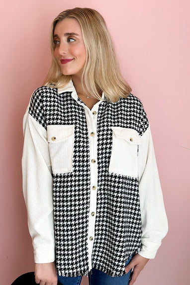 Confessions Houndstooth Shacket
