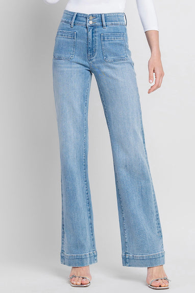 Serena Patch Pocket Flare Jeans