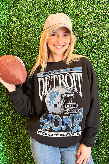 Junk Food NFL Detroit Lions Helmet Sweatshirt