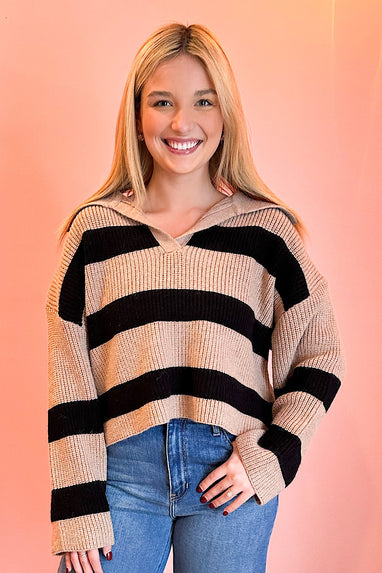 Go Team Rugby Wide Stripe Sweater