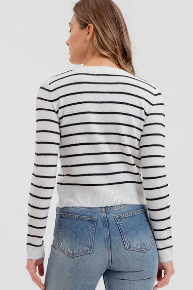 Bayside Stripe Cardigan Top