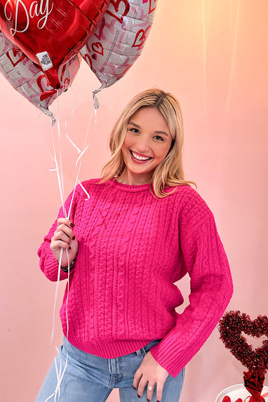 Unleashed Love Neon Pink Sweater