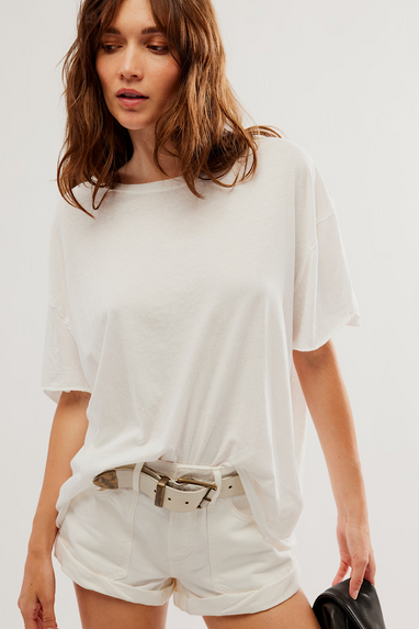 Free People Nina Tee T-Shirt Ivory