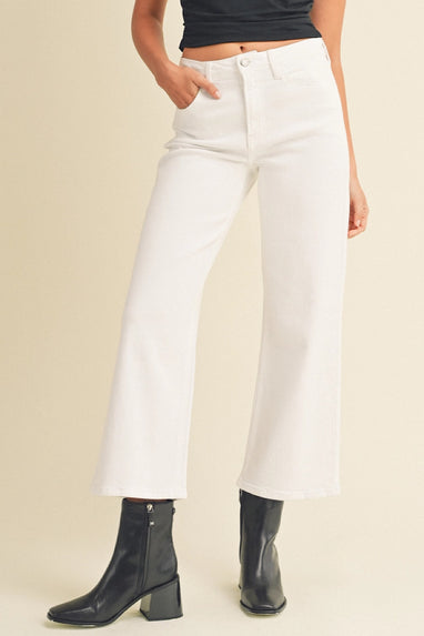 Take Charge Wide Leg Jeans White