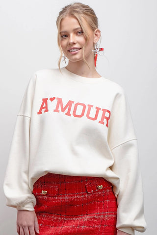 Amour Heart Graphic Sweatshirt