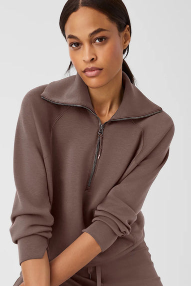 Spanx Air Essentials Half Zip Sweatshirt Smoke