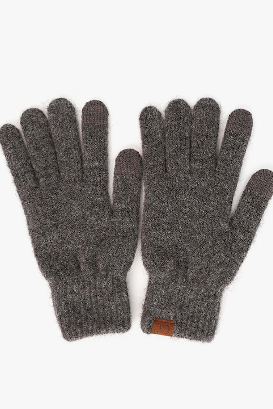 C.C. Heather Knit Gloves in Black or Grey
