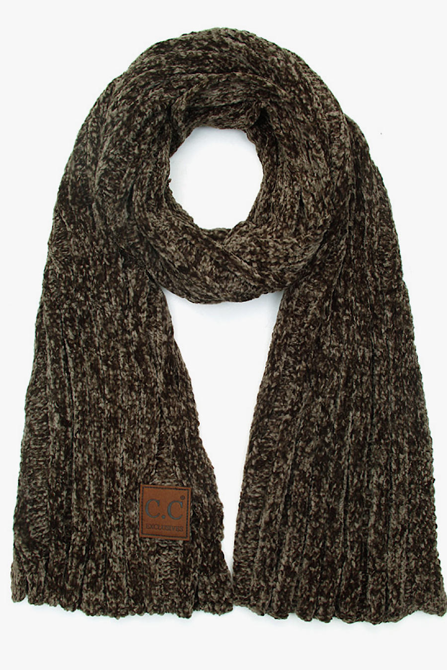 C.C. Chenille Scarf in Olive or Mustard