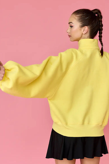 Piper Snap Button Sweatshirt Yellow