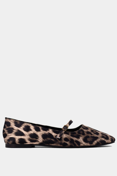 Shu Shop Adele Leopard Mary Jane Flat Shoes