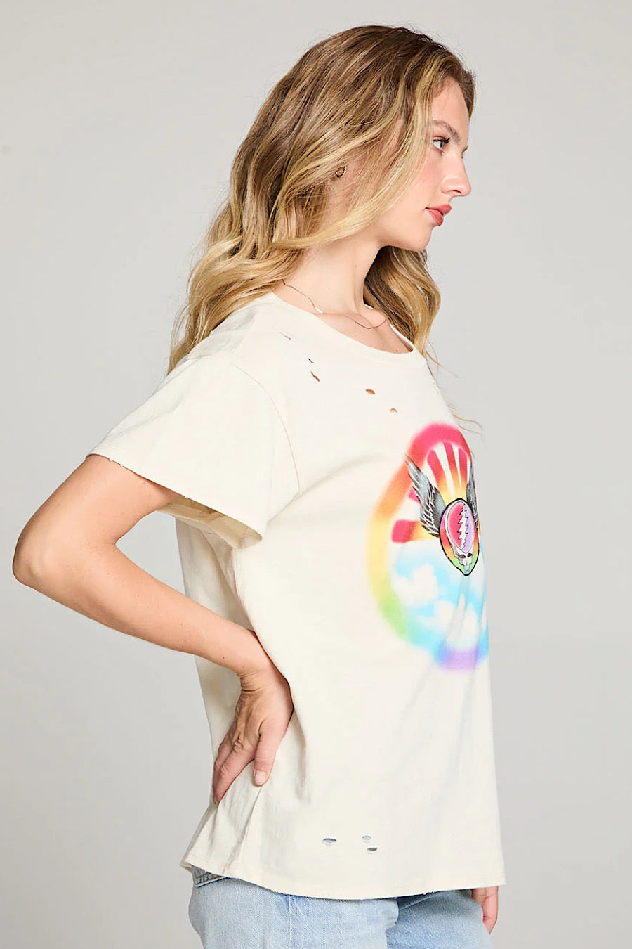 Chaser Grateful Dead Distressed Star Shields T-Shirt