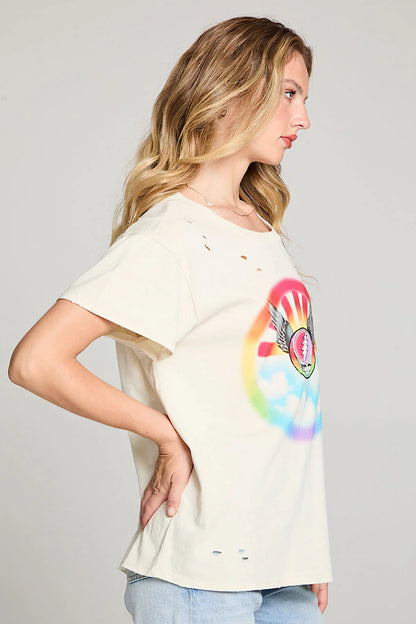 Chaser Grateful Dead Distressed Star Shields T-Shirt
