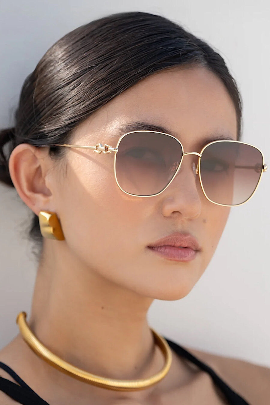Freyrs Eyewear Lea Sunglasses Brown Gold