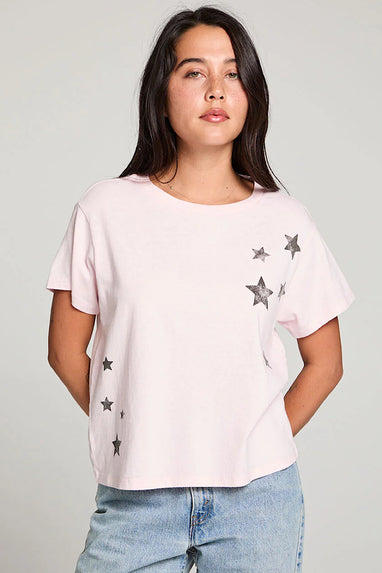 Chaser Scattered Stars T-Shirt Ballet Pink