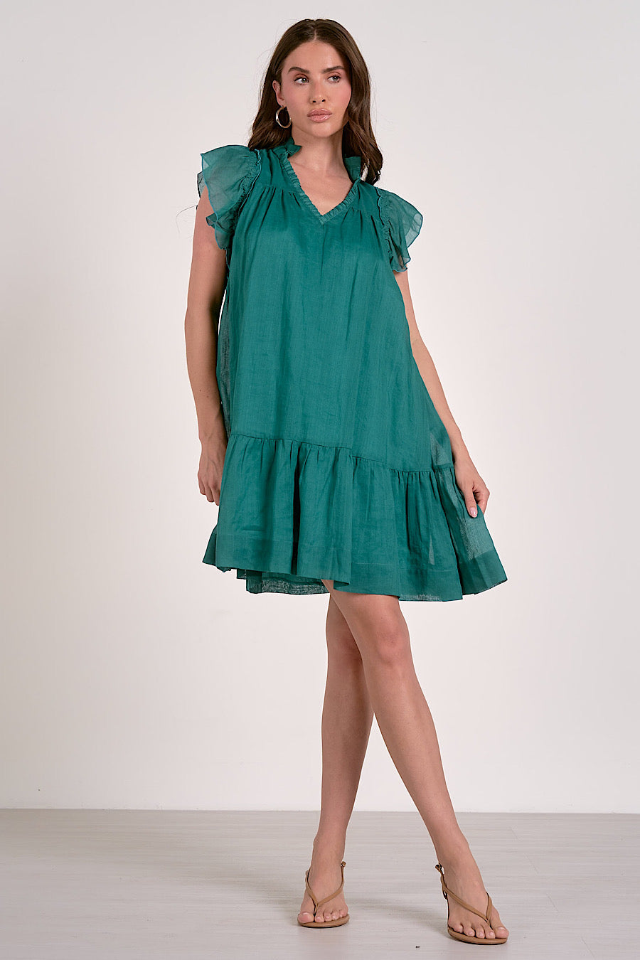 South of the Border Emerald Dress