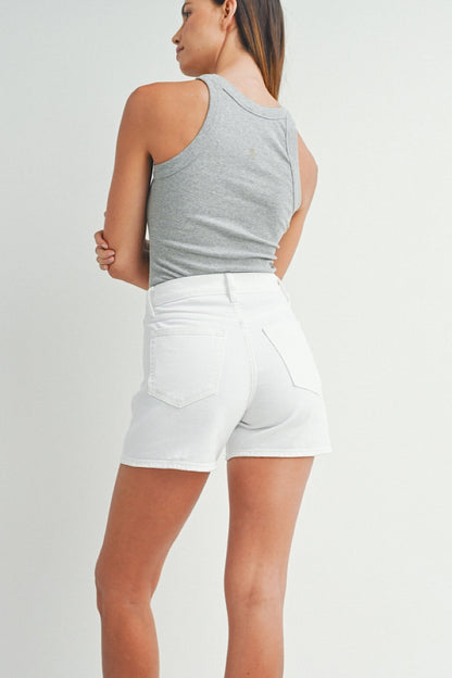 My Muse White Denim Shorts