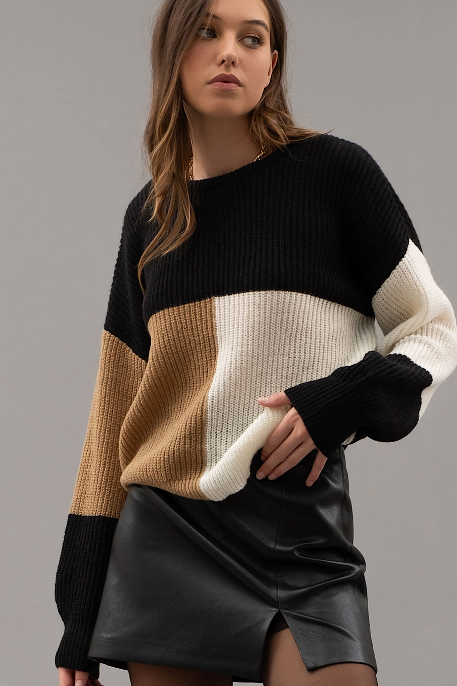 Devine Intervention Colorblock Sweater