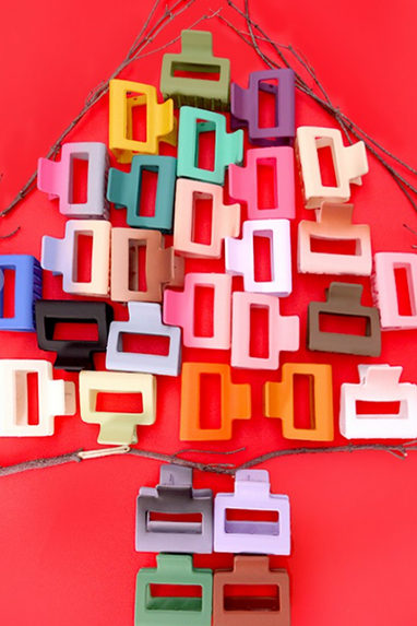 Square Hair Clips in Several Colors