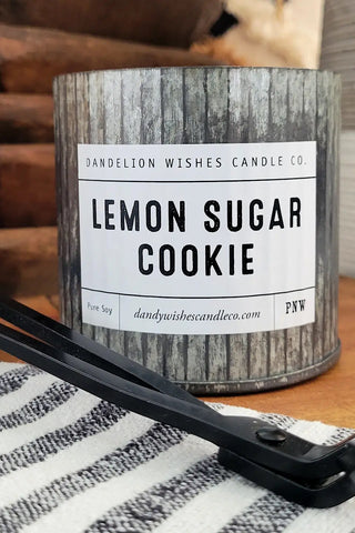 Rustic Galvanized Candle in Lemon Sugar Cookie